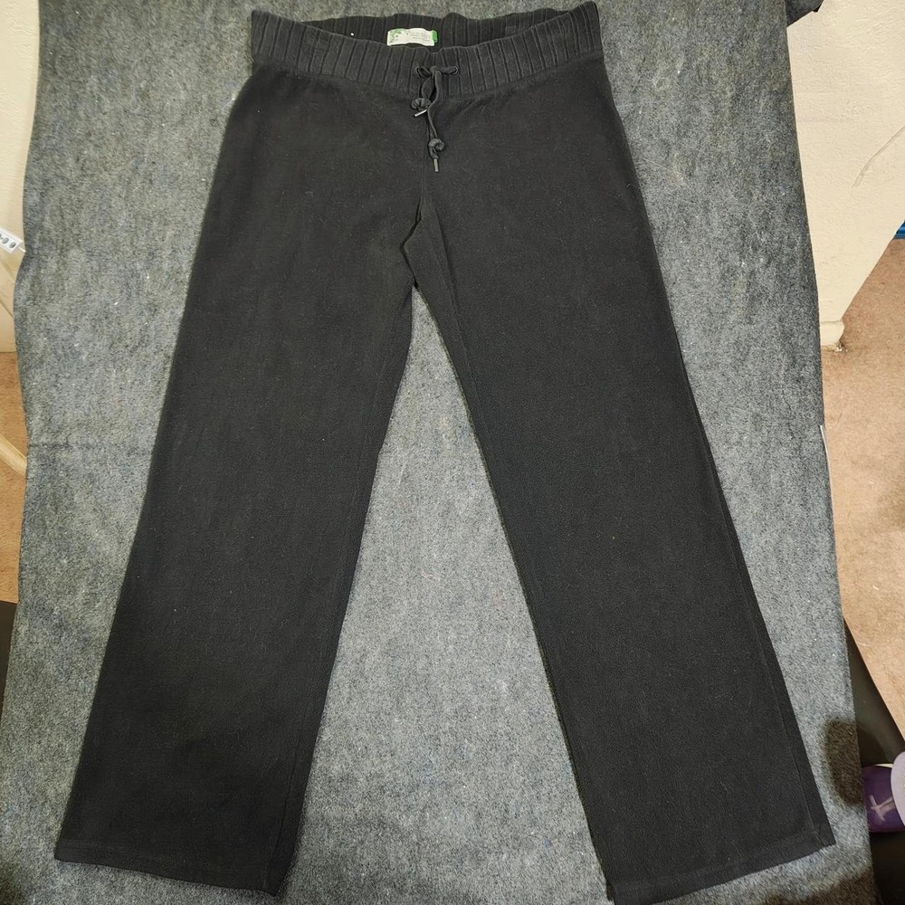 Old Navy Womens Black Fleece Sweatpants Drawstring Waist Pockets Size M